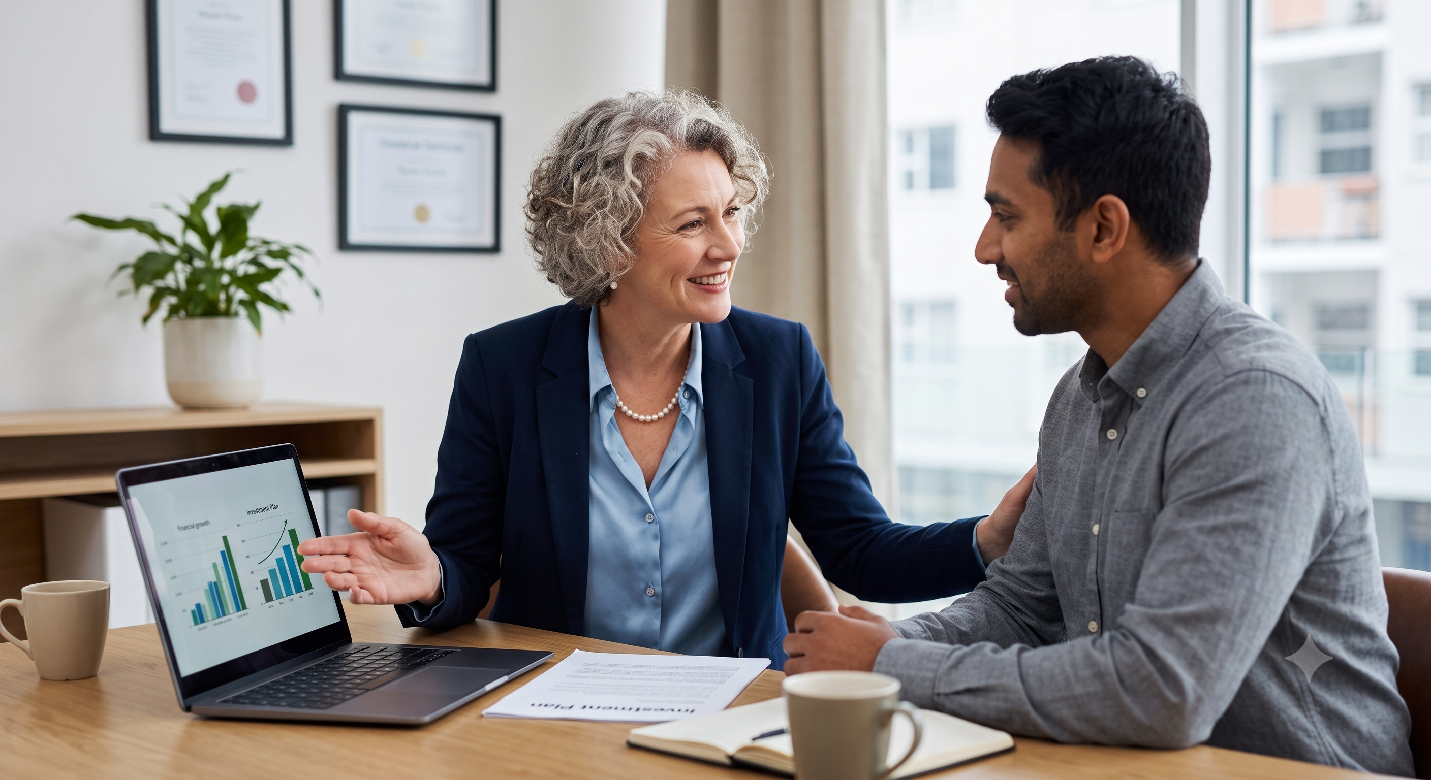 An advisor walking a client through their exposure